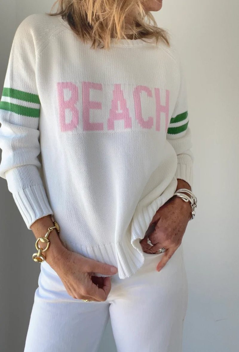 chunky campus varsity beach sweater 878579