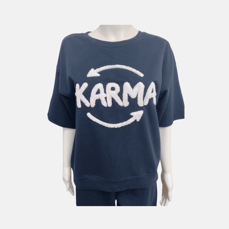 karma embroidered pullover 485370