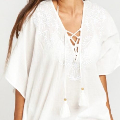 peta lace up tunic 886279